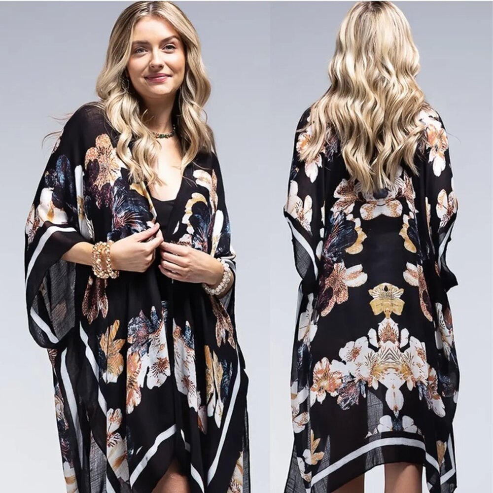 Alina Dainty Floral Print Kimono